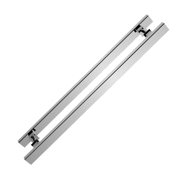 Puxador Roma 3015 Inox 304 Duplo 30 X 15 X 800mm Inox Escovado