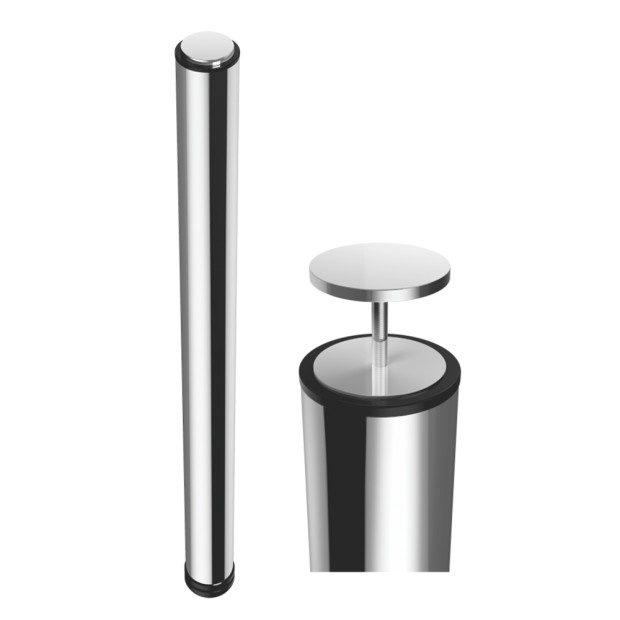 Pe Para Mesa Salamanca Inox 304 750 X 60mm Inox Polido