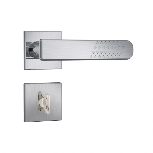 Fechadura 823/21 Roseta Quadrada 1 Banheiro Inox Escovado