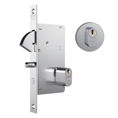Fechadura 950 Roseta Redonda Gorje Externa Inox Escovado