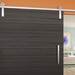 Kit Master Inox 304 Trilho 2,5m Para Porta Ate 80 Kg Inox Polido