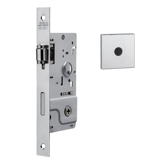 Fechadura 800 Trinco Rolete Roseta Quadrada 1 Tetra Externa Inox