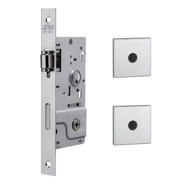Fechadura Kit de Seguranca 800 Trinco Rolete Roseta Quadrada 1 Tetra Externa Inox