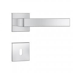 Fechadura Fortinox 4200 AISI 304 Roseta Quadrada Interna Inox Polido