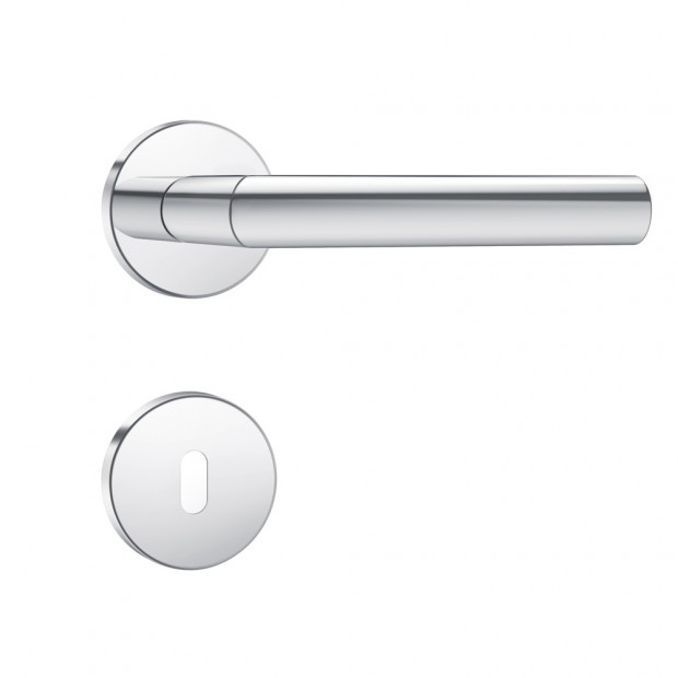 Fechadura Fortinox 4100 AISI 304 Roseta Redonda Interna Inox Polido