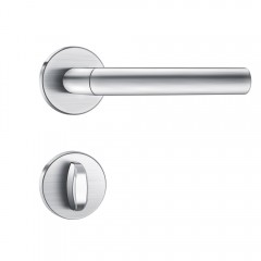 Fechadura Fortinox 4100 AISI 304 Roseta Redonda Banheiro Inox Escovado