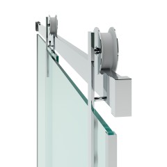 Kit Ipanema F1 Inox 304 1,50m Para Porta Ate 80 Kg Inox Polido