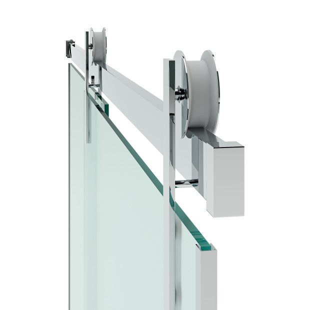 Kit Ipanema F1 Inox 304 2,00m Para Porta Ate 80 Kg Inox Polido