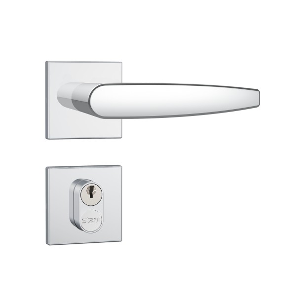 Fechadura 803/33 Roseta Quadrada 1 Gorje Externa Inox