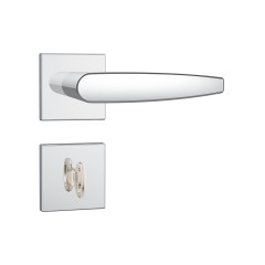 Fechadura 823/33 Roseta Quadrada 1 Banheiro Inox