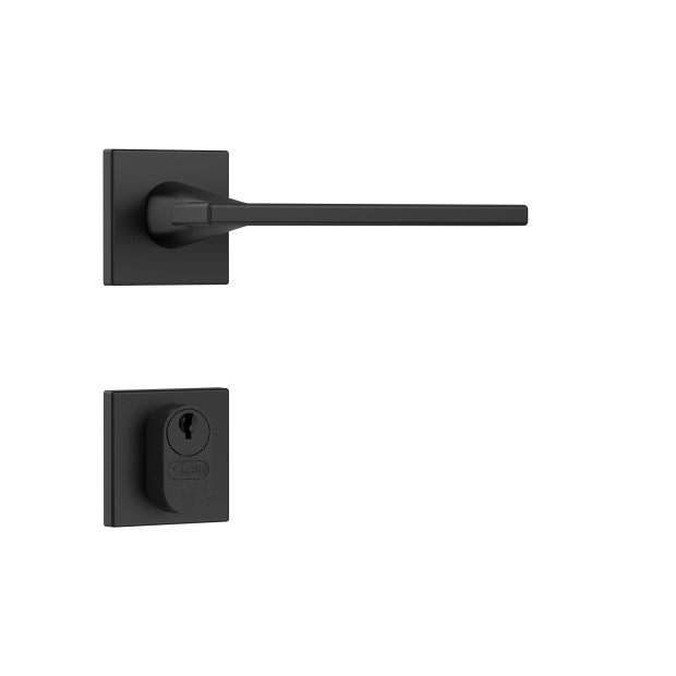 Fechadura Classic 40 3000 Roseta Quadrada Roseta Externa Black Fosco