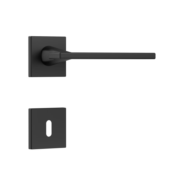 Fechadura Classic 40 3000 Roseta Quadrada Interna Black Fosco