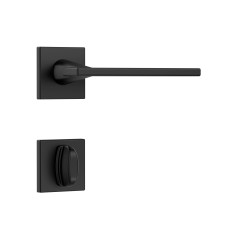 Fechadura Classic 40 3000 Roseta Quadrada Banheiro Black Fosco
