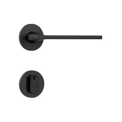 Fechadura Classic 40 3000 Roseta Redonda Externa Black Fosco