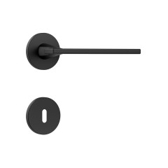 Fechadura Classic 40 3000 Roseta Redonda Interna Black Fosco