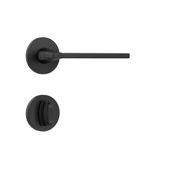 Fechadura Classic 40 3000 Roseta Redonda Banheiro Black Fosco