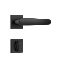 Fechadura Classic 40 3100 Roseta Quadrada Banheiro Black Fosco