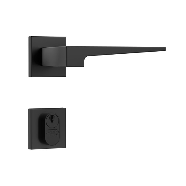 Fechadura Classic 40 3200 Roseta Quadrada Externa Black Fosco