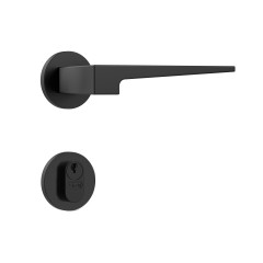 Fechadura Classic 40 3200 Roseta Redonda Externa Black Fosco