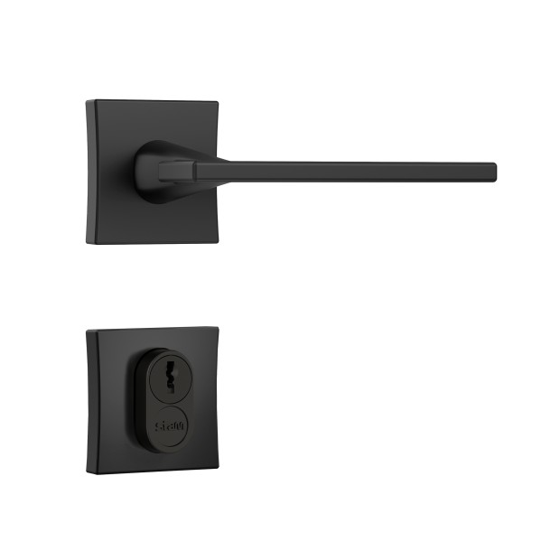 Fechadura Classic 55 3000 Roseta Quadrada Externa Black Fosco