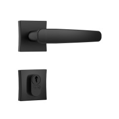 Fechadura Classic 55 3100 Roseta Quadrada Externa Black Fosco