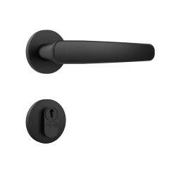 Fechadura Classic 55 3100 Roseta Redonda Externa Black Fosco