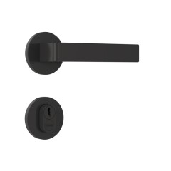 Fechadura Classic 55 3400 Roseta Redonda Externa Black Fosco