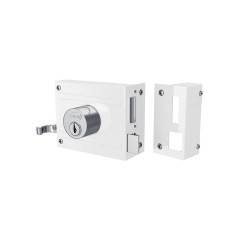 Fechadura 701/80 Branco Espelho Inox