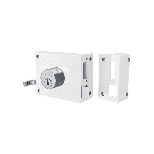 Fechadura 701/80 Branco Espelho Inox