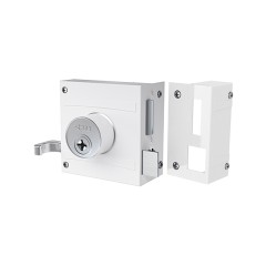 Fechadura 1701/80 Tetra Branco Espelho Inox