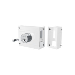 Fechadura 1701/80 Tetra Branco Espelho Inox