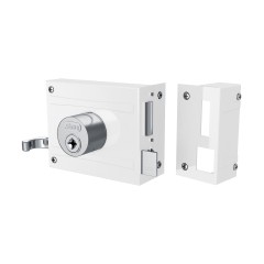 Fechadura 1701/100 Tetra Branco Espelho Inox
