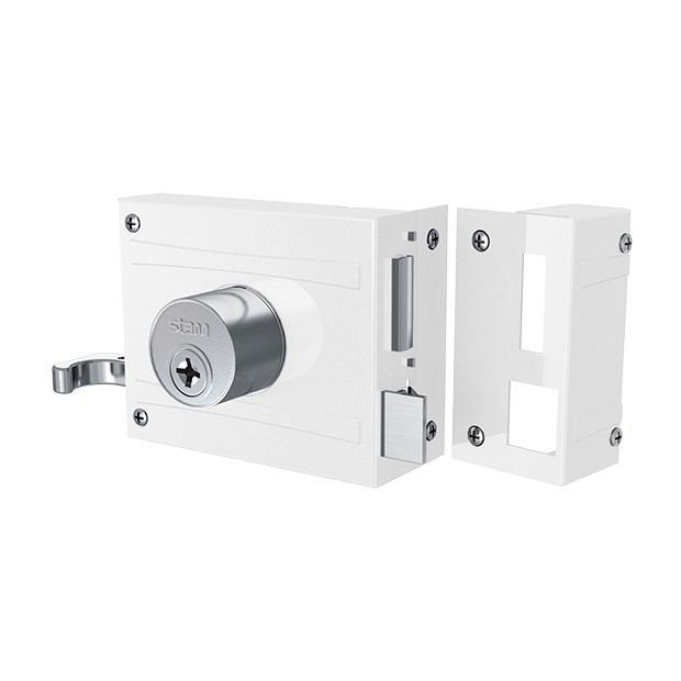 Fechadura 1701/100 Tetra Branco Espelho Inox