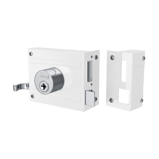 Fechadura 1701/100 Tetra Branco Espelho Inox