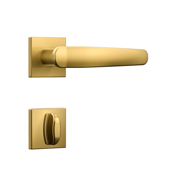 Fechadura Classic 40 3100 Roseta Quadrada Banheiro Gold