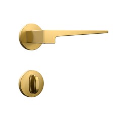Fechadura Classic 40 3200 Roseta Redonda Banheiro Gold