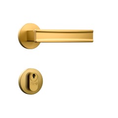Fechadura Classic 40 3300 Roseta Redonda Externa Gold