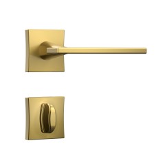 Fechadura Classic 55 3000 Roseta Quadrada Banheiro Gold