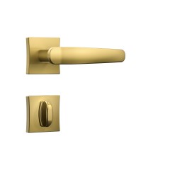 Fechadura Classic 55 3100 Roseta Quadrada Banheiro Gold