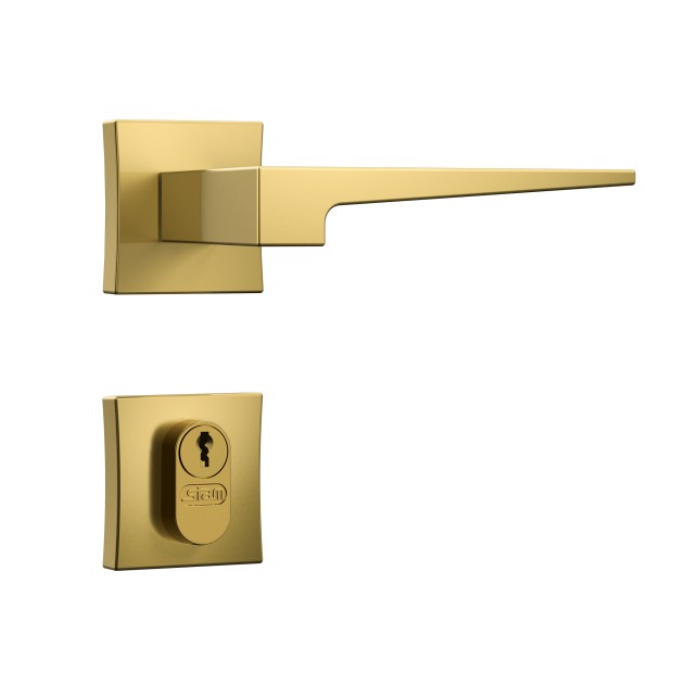 Fechadura Classic 55 3200 Roseta Quadrada Externa Gold