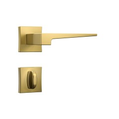 Fechadura Classic 55 3200 Roseta Quadrada Banheiro Gold