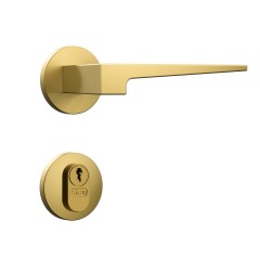 Fechadura Classic 55 3200 Roseta Redonda Externa Gold