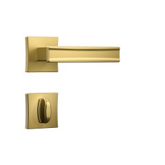 Fechadura Classic 55 3300 Roseta Quadrada Banheiro Gold