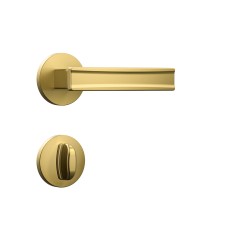Fechadura Classic 55 3300 Roseta Redonda Banheiro Gold