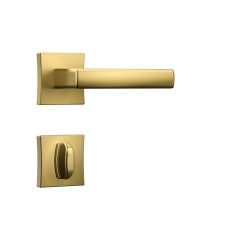 Fechadura Classic 55 3400 Roseta Quadrada Banheiro Gold