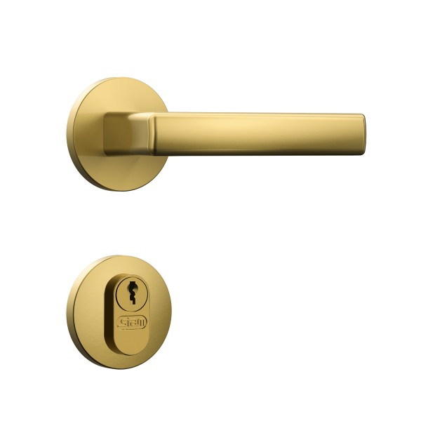 Fechadura Classic 55 3400 Roseta Redonda Externa Gold