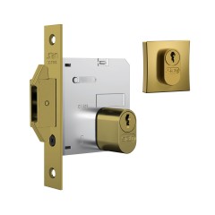 Fechadura 1006 Roseta Quadrada Externa Gold