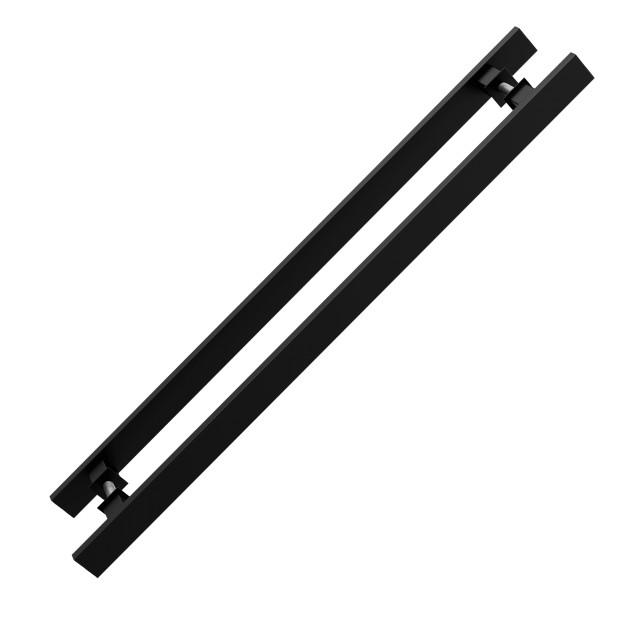 Puxador Ravenna 3010 Inox Duplo 30 X 10 X 800mm Black Fosco