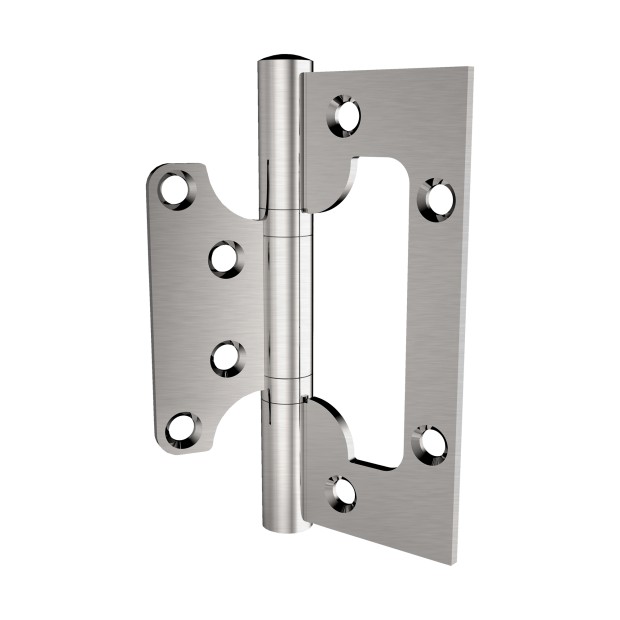Dobradica de Sobrepor Com Rolamento 100 X 73,5 X 50 X 2,0 Inox Escovado 3 unidades Encartelado