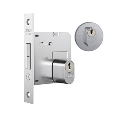 Fechadura 1006 Roseta Redonda Externa Inox Escovado